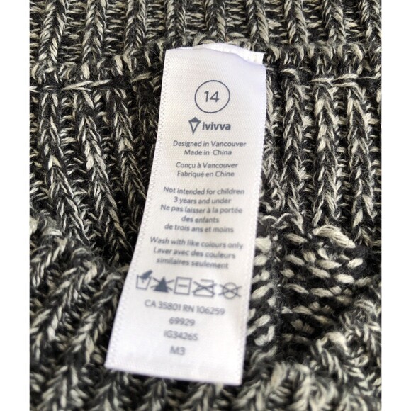 IVIVVA by LULULEMON BUSY TO BE COZY KNITTED PULLOVER GRAY SIZE 14 100% Cotton - Picture 12 of 13